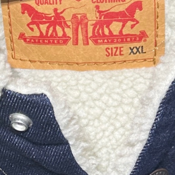 Sherpa lined  denim trucker coat - Picture 2 of 2